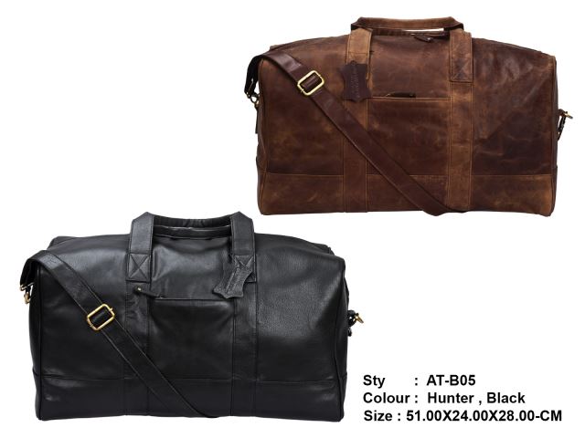 Executive Travel Leather Duffel Bag